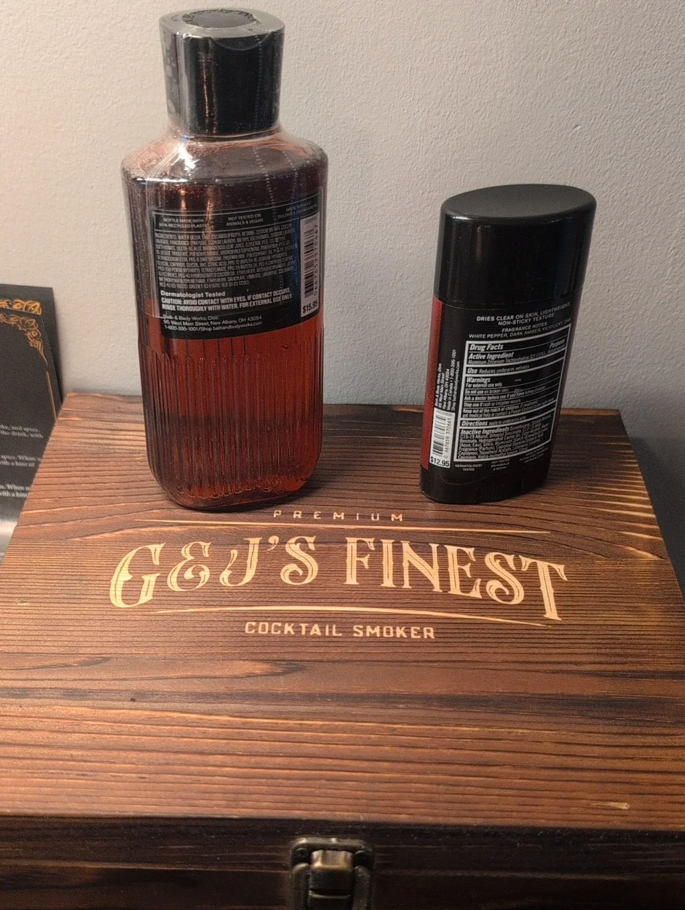 Bath & Body Works Men's Bourbon Personal Care Combo (Body Wash + Deodorant)